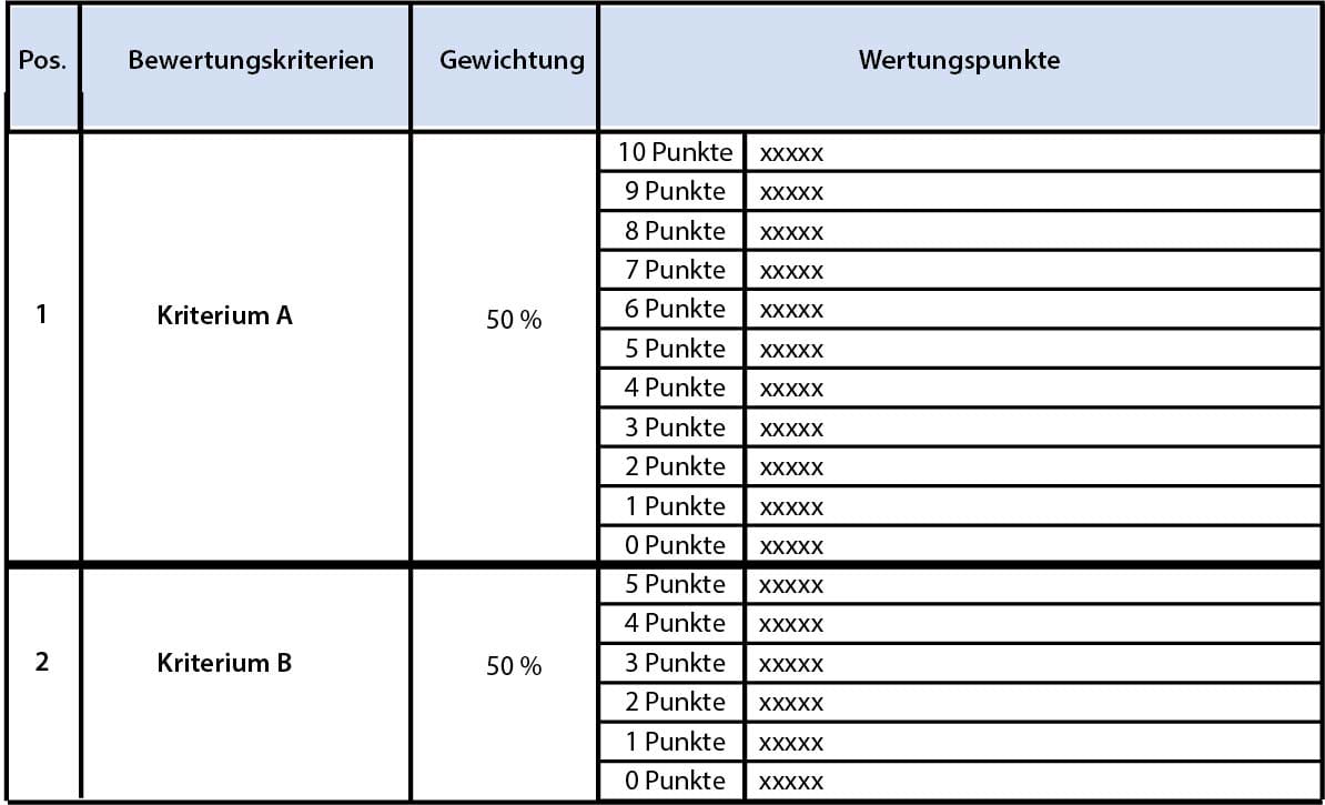 Bewertungsmatrizen - Praxisratgeber Vergaberecht – Thomas Ferber